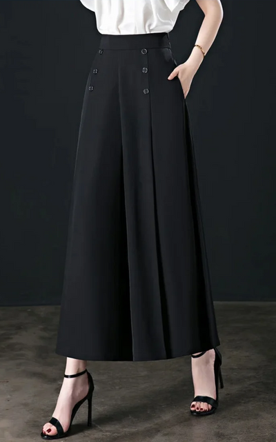 Kameya - Elegant Button-Down Trousers for Women