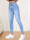 Emma | High-waisted skinny jeans in solid color