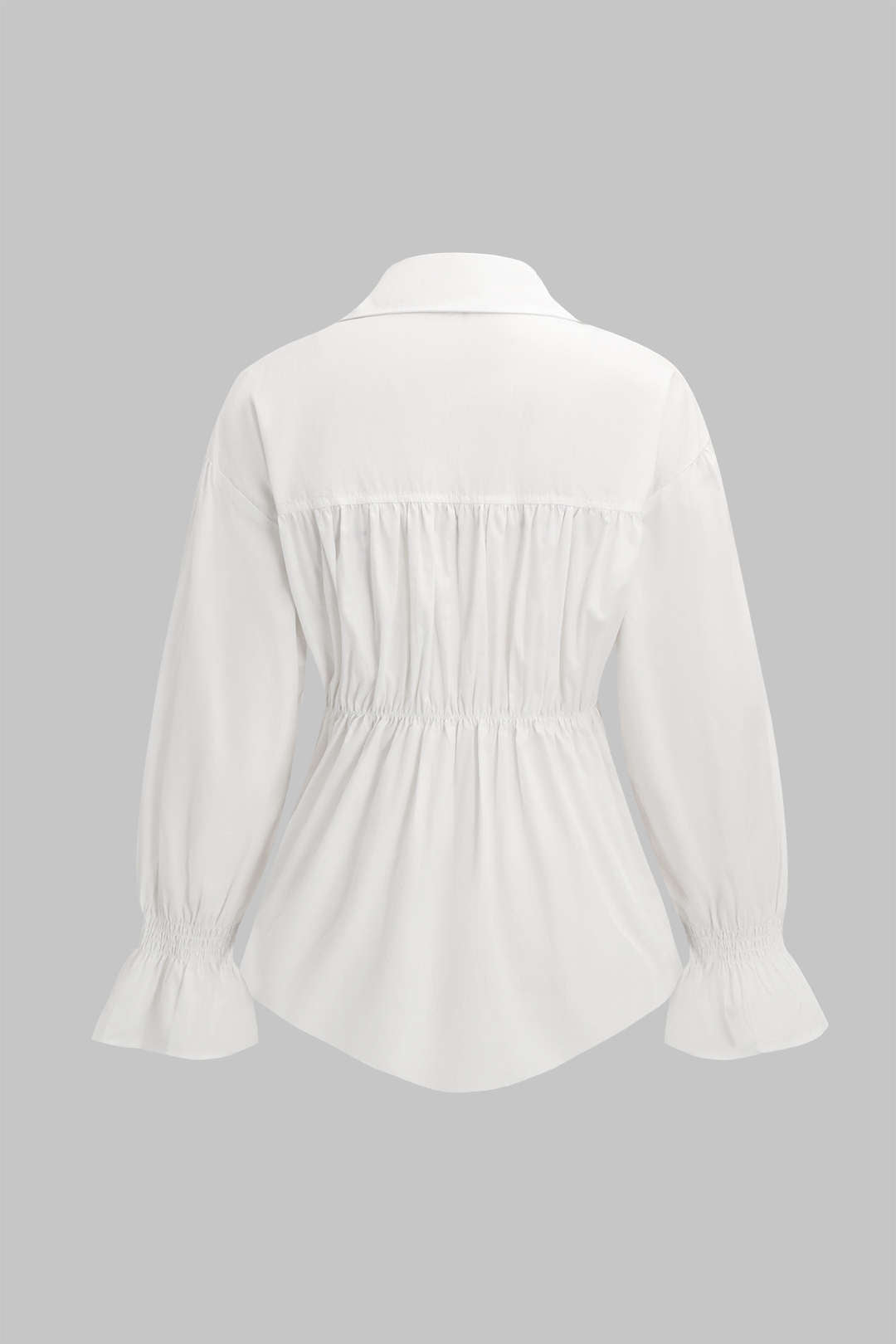 Harper - Modern Patchwork Detail Women's Corset Long Sleeve Shirt