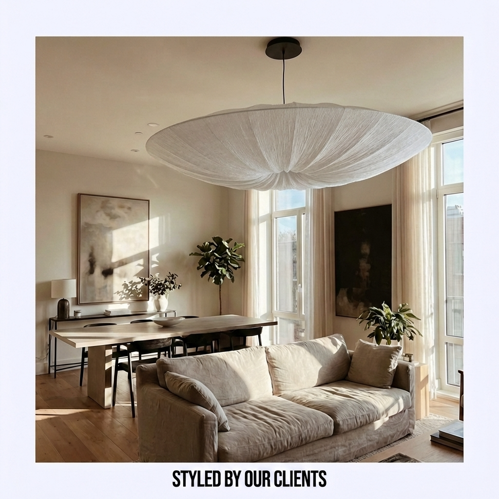 Avenort - Thin Wabi Sabi Cloth Pendant Light