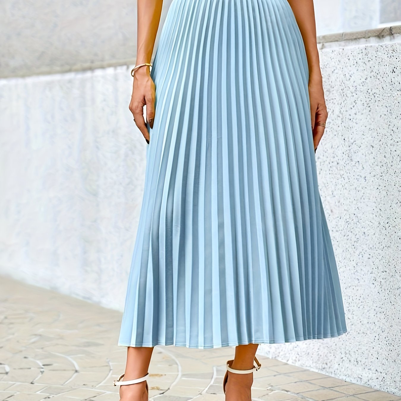 Sophie | Elegante A-lijn midi rok in solide kleur