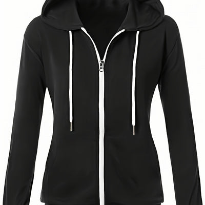 Sophie | Casual hoodie met contrastkleurige trim en zak