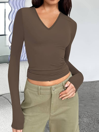 Julia | Long-sleeved top with a V-neck