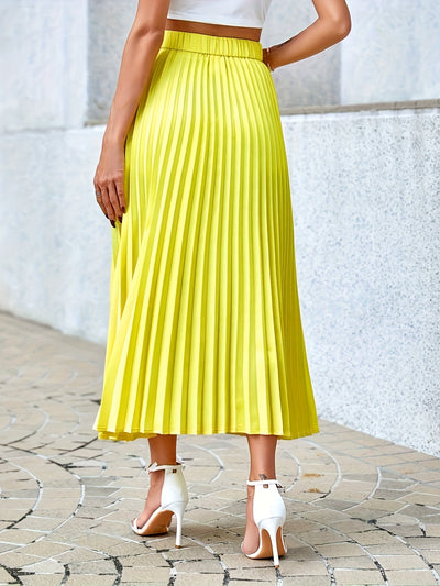Sophie | Elegante A-lijn midi rok in solide kleur