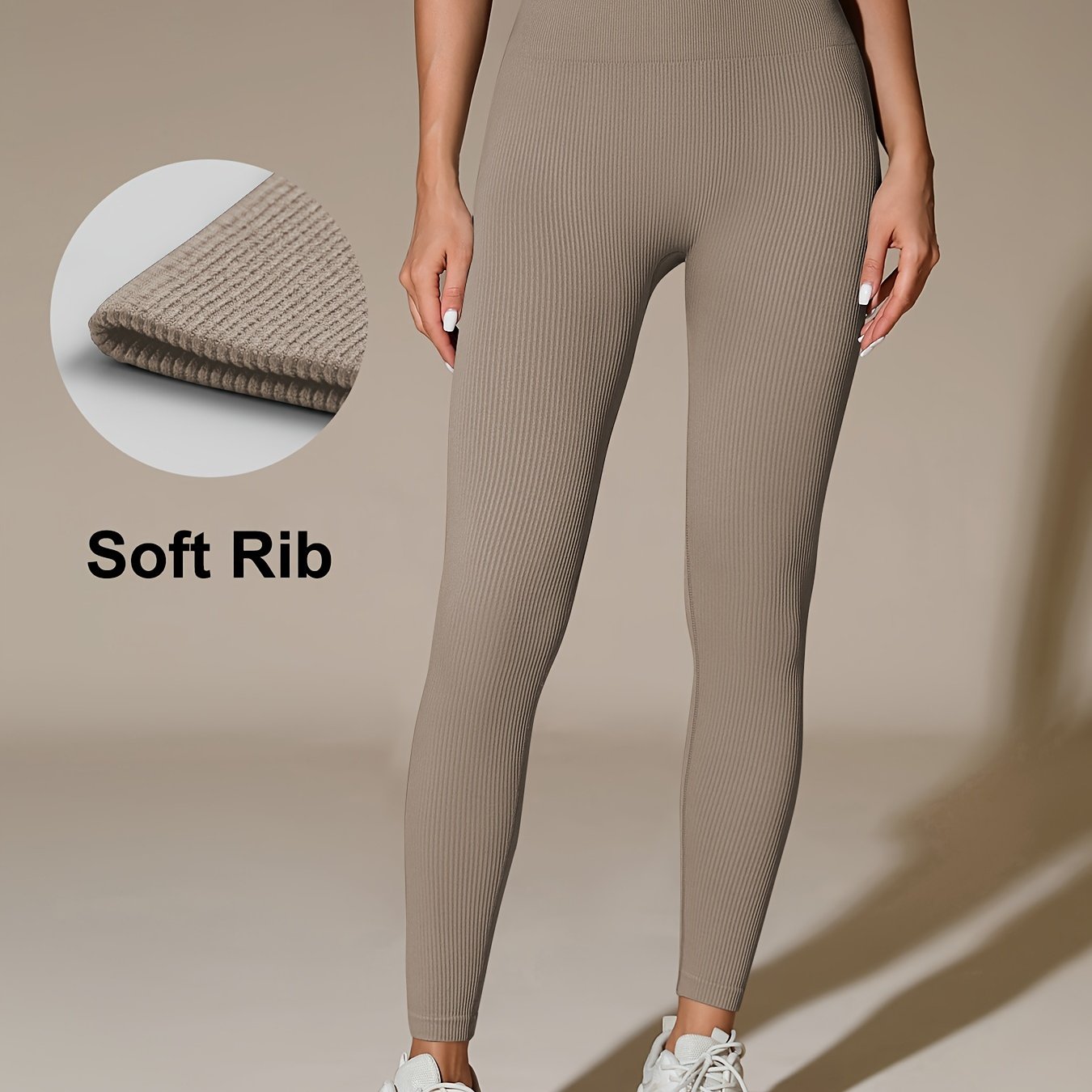 Feline | Naadloze hoge taille sportlegging met geribbelde buikcontrole