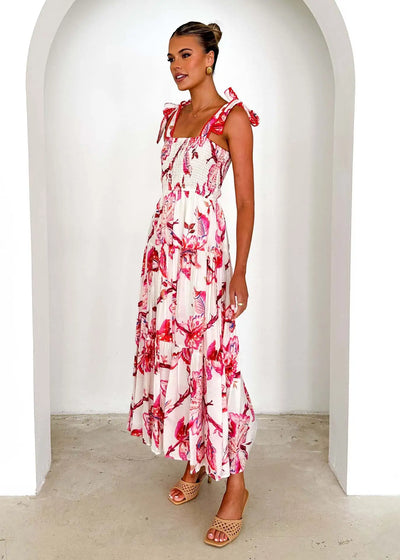 Amber - Casual strapless jurk met elastische tailleband