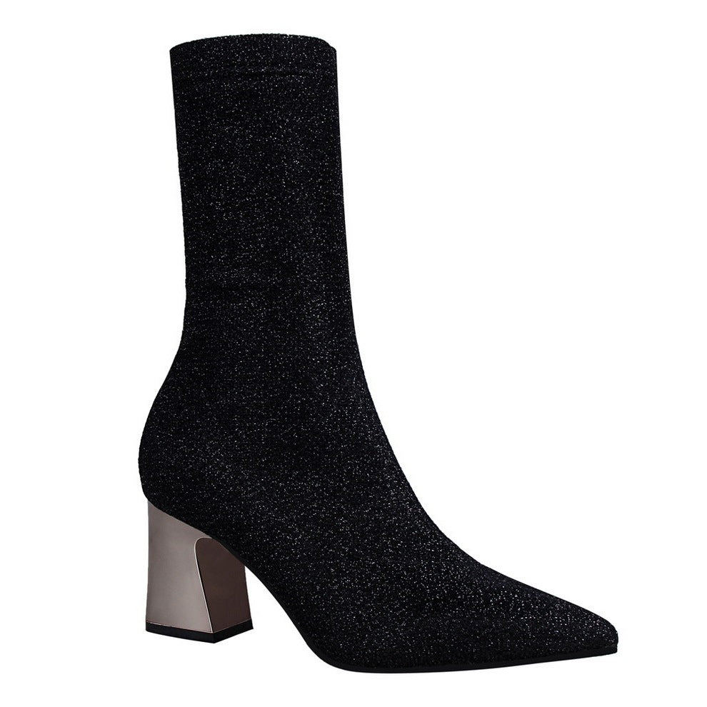 Hlakaja - Short Sequin Boots