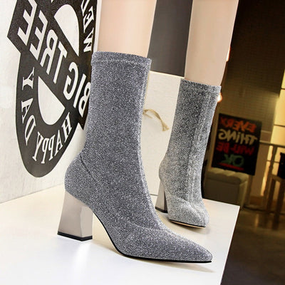 Hlakaja - Short Sequin Boots