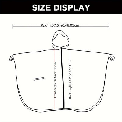 Fleur | Waterproof floral print rain poncho with hood and zip pocket