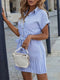 Sophie | Casual gestreepte jurk met korte mouwen en riem