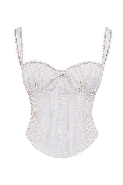 Helisara - White Lace Corset with Romantic Details