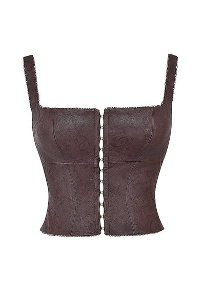 Gilda - Vegan Leather Corset Top