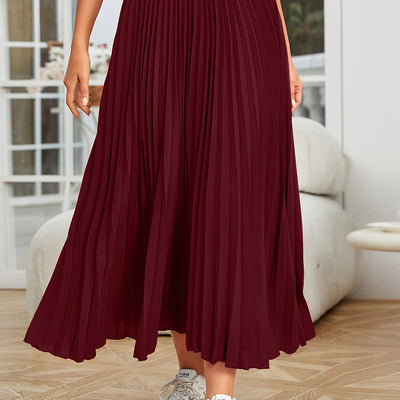 Lotte | Pleated plain loose skirt