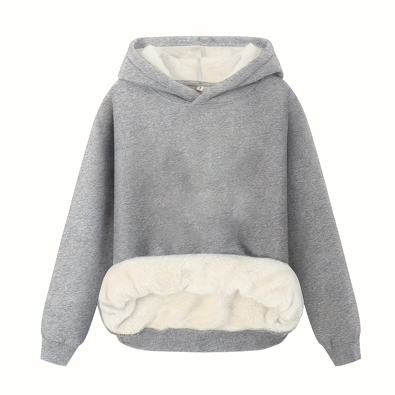 Nina | Effen kleur dames hoodie met fleece voering
