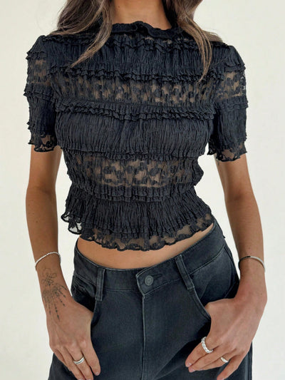 Giada - Luxury Lace Crop Top 
