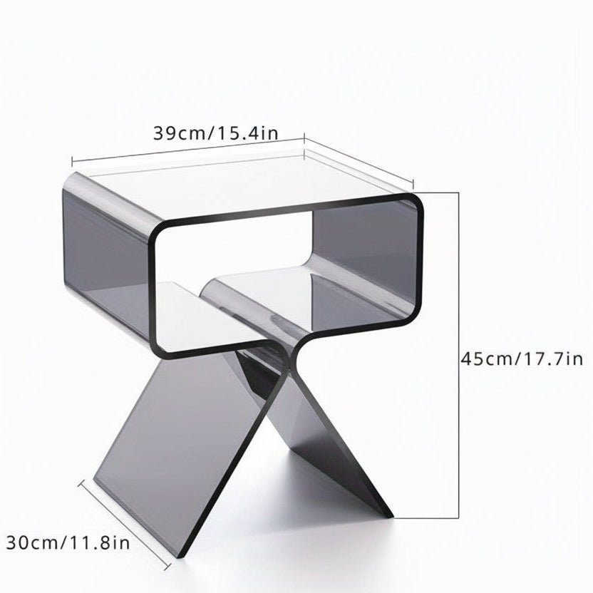 Clissan - Clear Acrylic Side Table