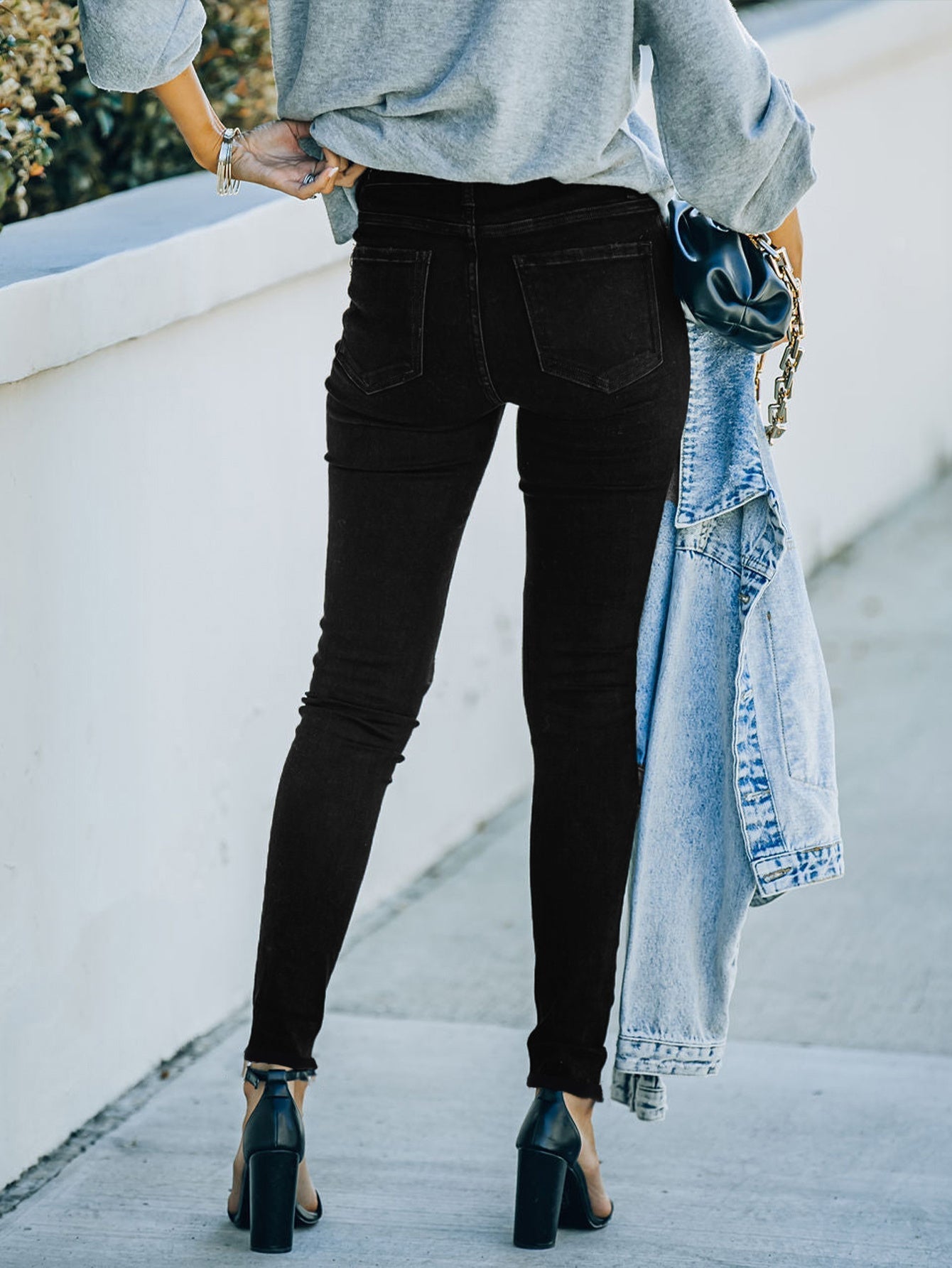 Nina | Casual zwarte skinny jeans