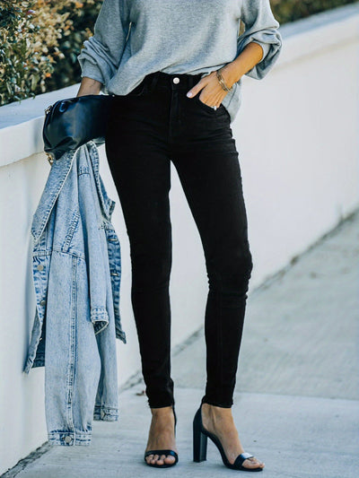Nina | Casual zwarte skinny jeans