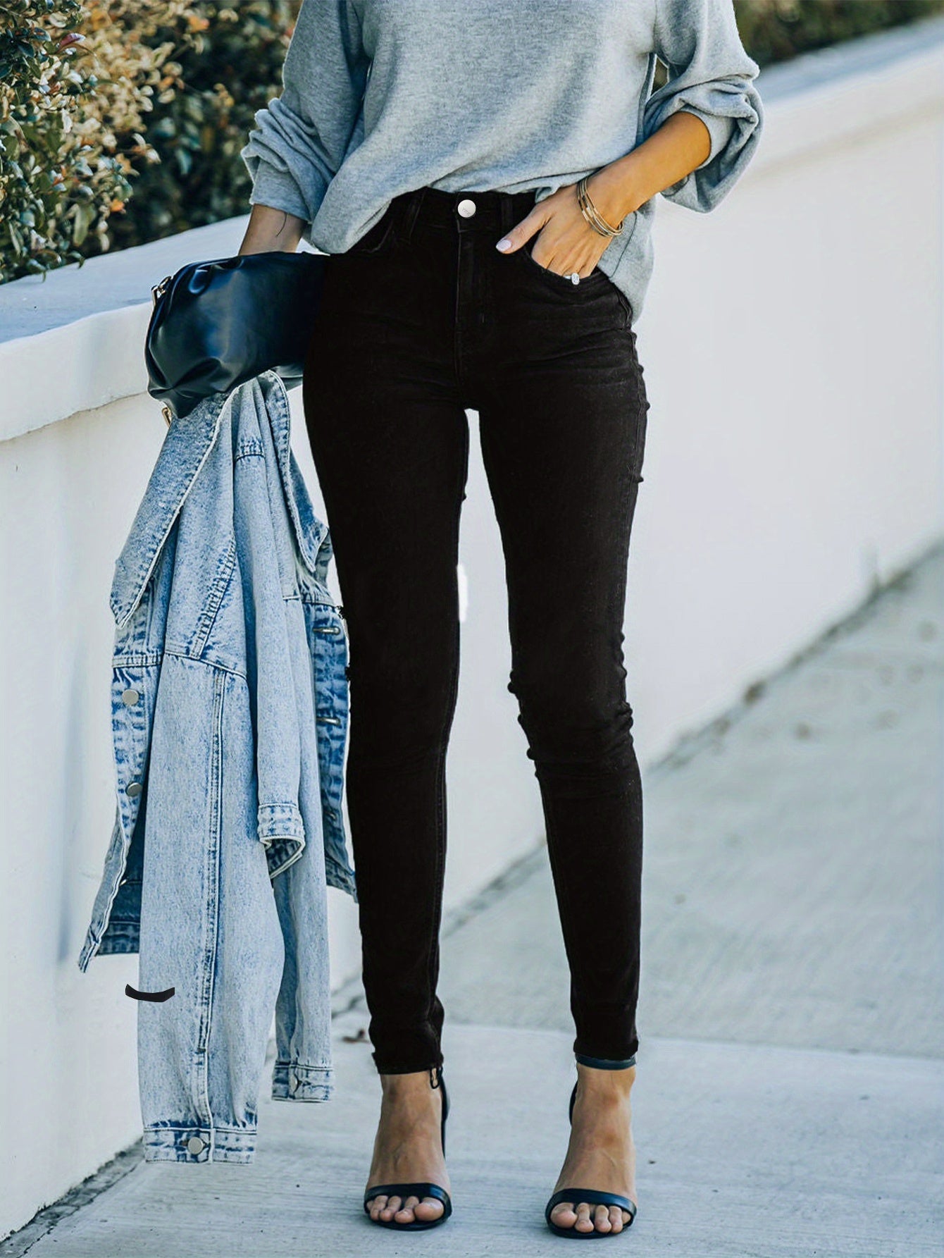 Nina | Casual zwarte skinny jeans