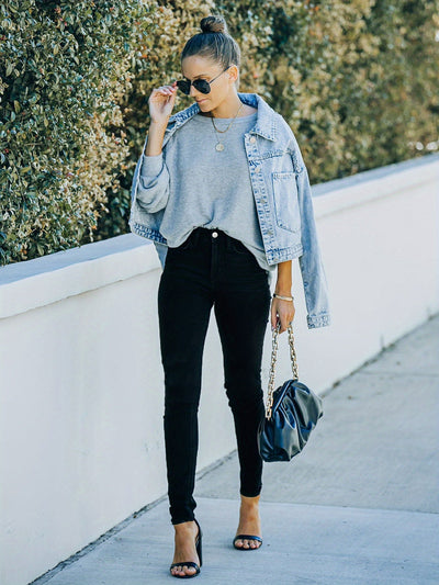 Nina | Casual zwarte skinny jeans