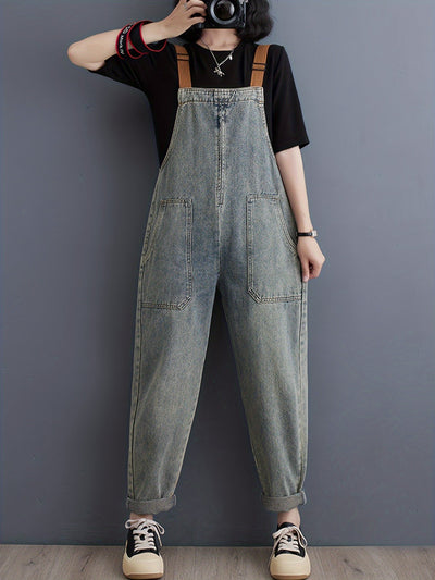 Lotte | Plain denim overalls for women