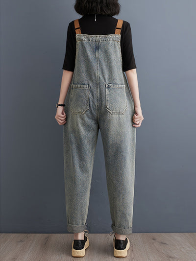 Lotte | Plain denim overalls for women