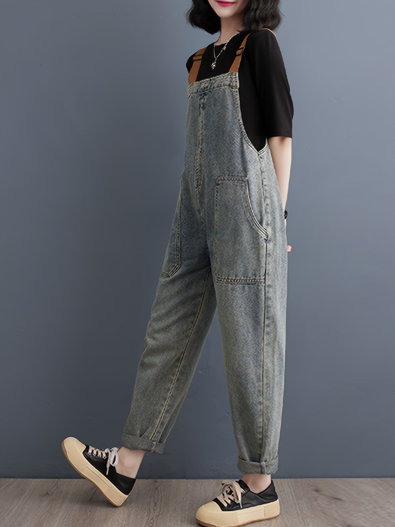 Lotte | Plain denim overalls for women