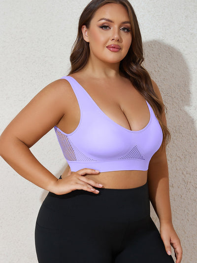 Lotte | Breathable sports bra in pink with wide straps