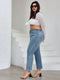 Lotte | Plus size casual jeans with high waist and straight legs