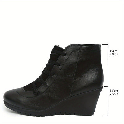 Sophie | Modieuze zwarte enkelboots met sleehak voor dames