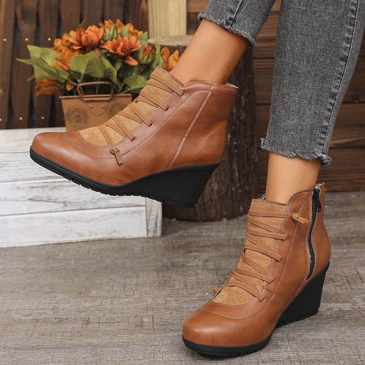 Sophie | Modieuze zwarte enkelboots met sleehak voor dames