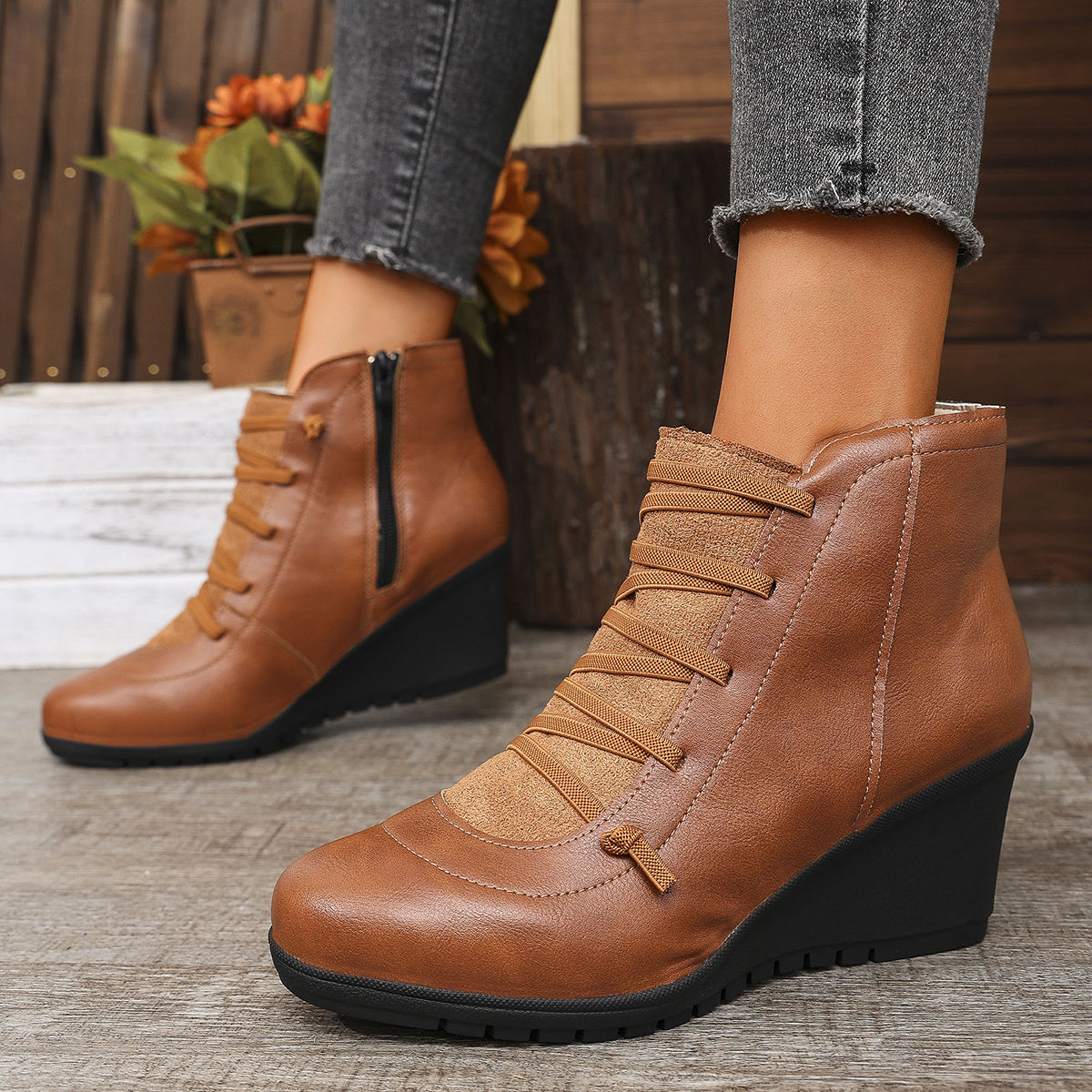 Sophie | Modieuze zwarte enkelboots met sleehak voor dames