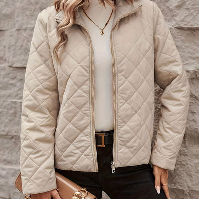 Femke | Casual jacket with zipper, solid color