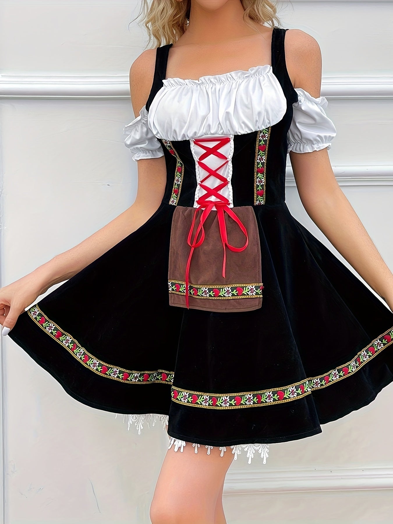Anna | Vintage koude schouder dirndl jurk