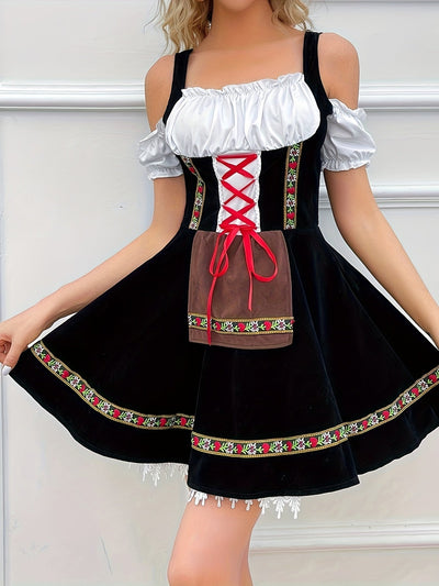 Anna | Vintage koude schouder dirndl jurk