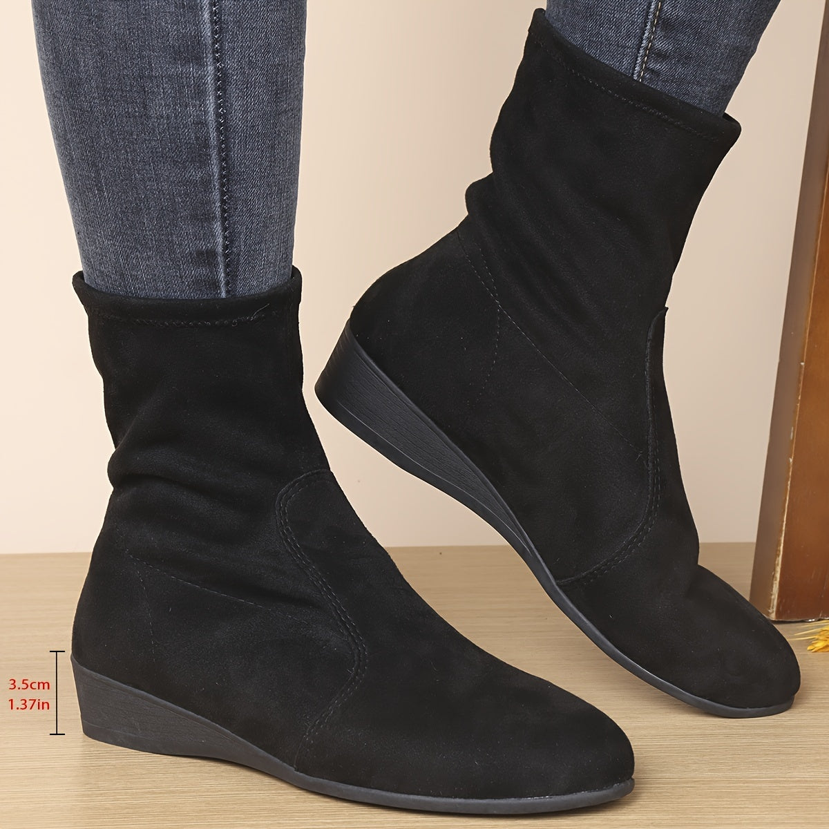 Lize | Black cotton women's boots