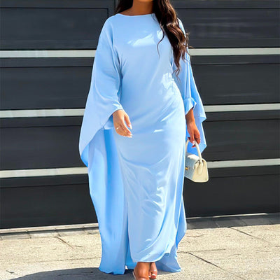Stephanie - elegante maxi jurk met vleermuismouwen