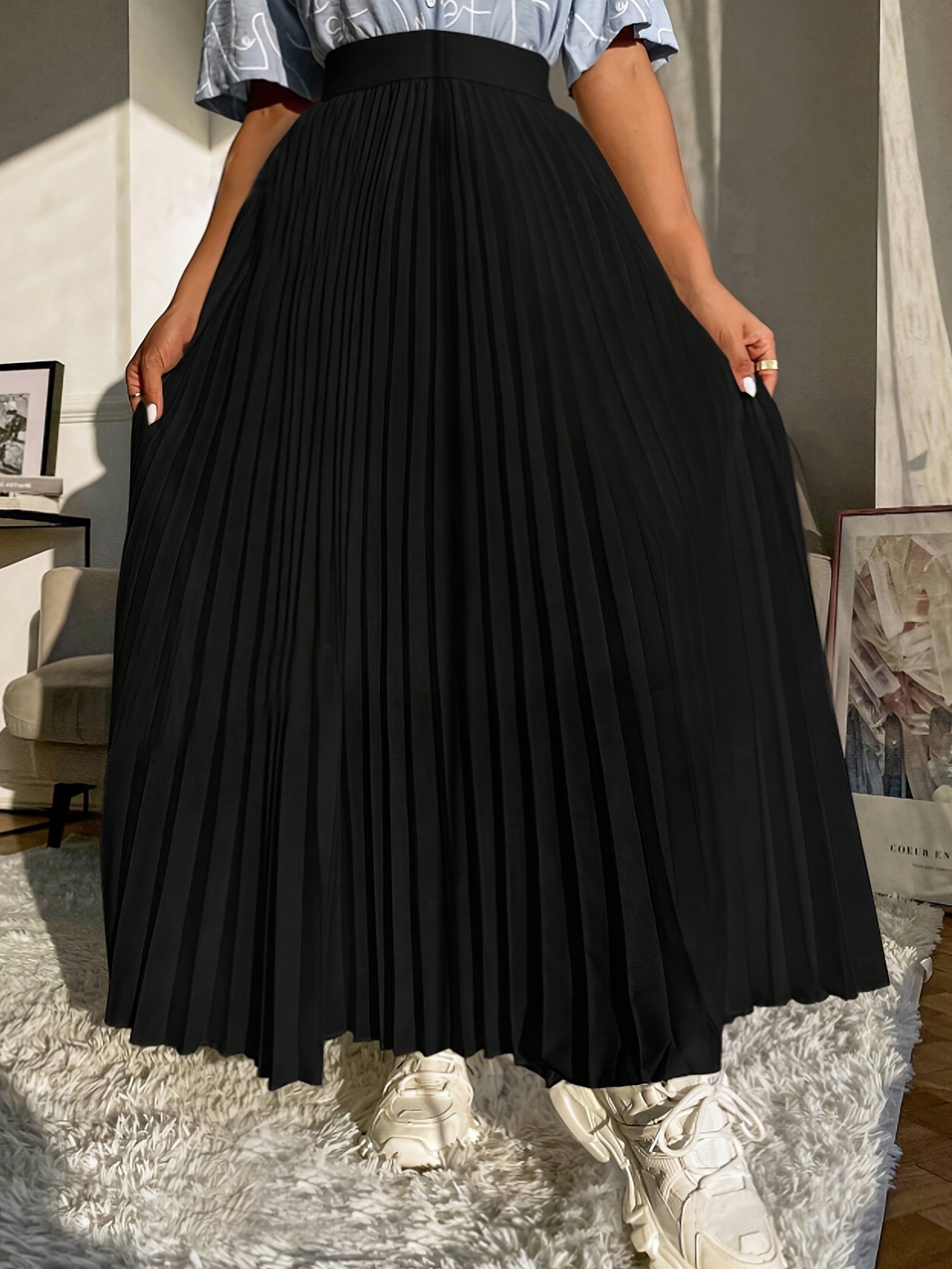 Lara | Solid color high-waisted skirt