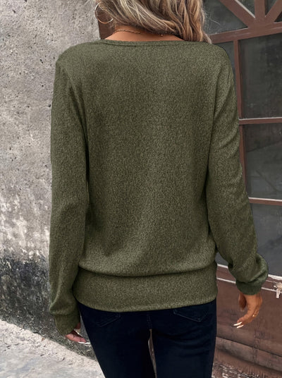 Fleur | Checked top with square neck and slit