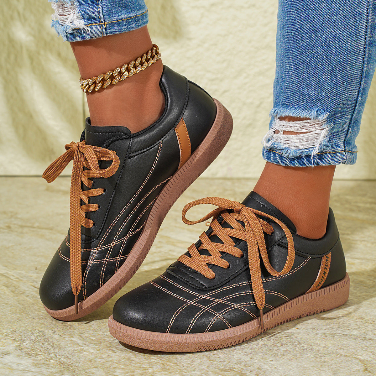 Dsjala - Retro Lace-up Shoes