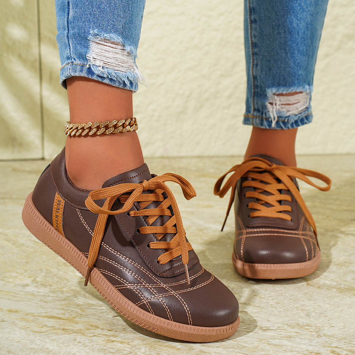 Dsjala - Retro Lace-up Shoes