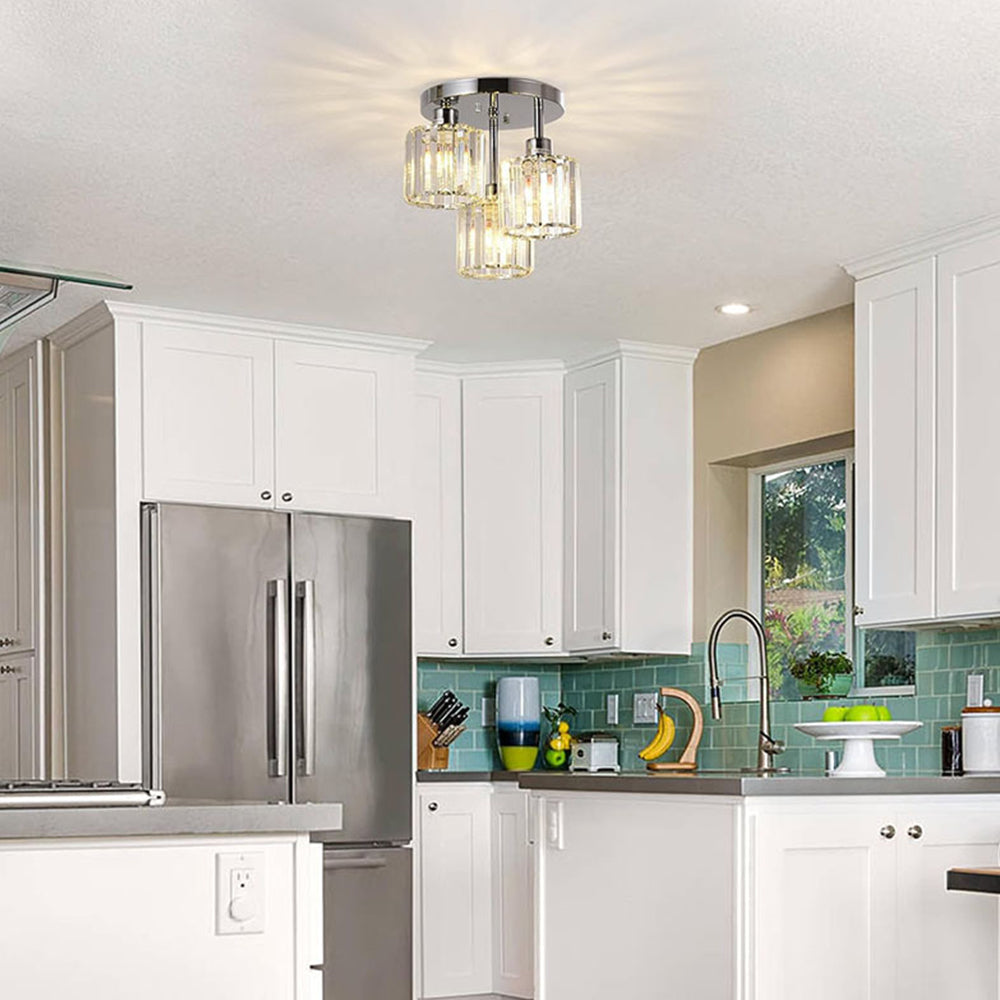 Lyvra – 3 Light E27 Glass Ceiling Lamp