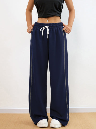Nina | Dames casual wafelpatroon joggingbroek in effen kleur