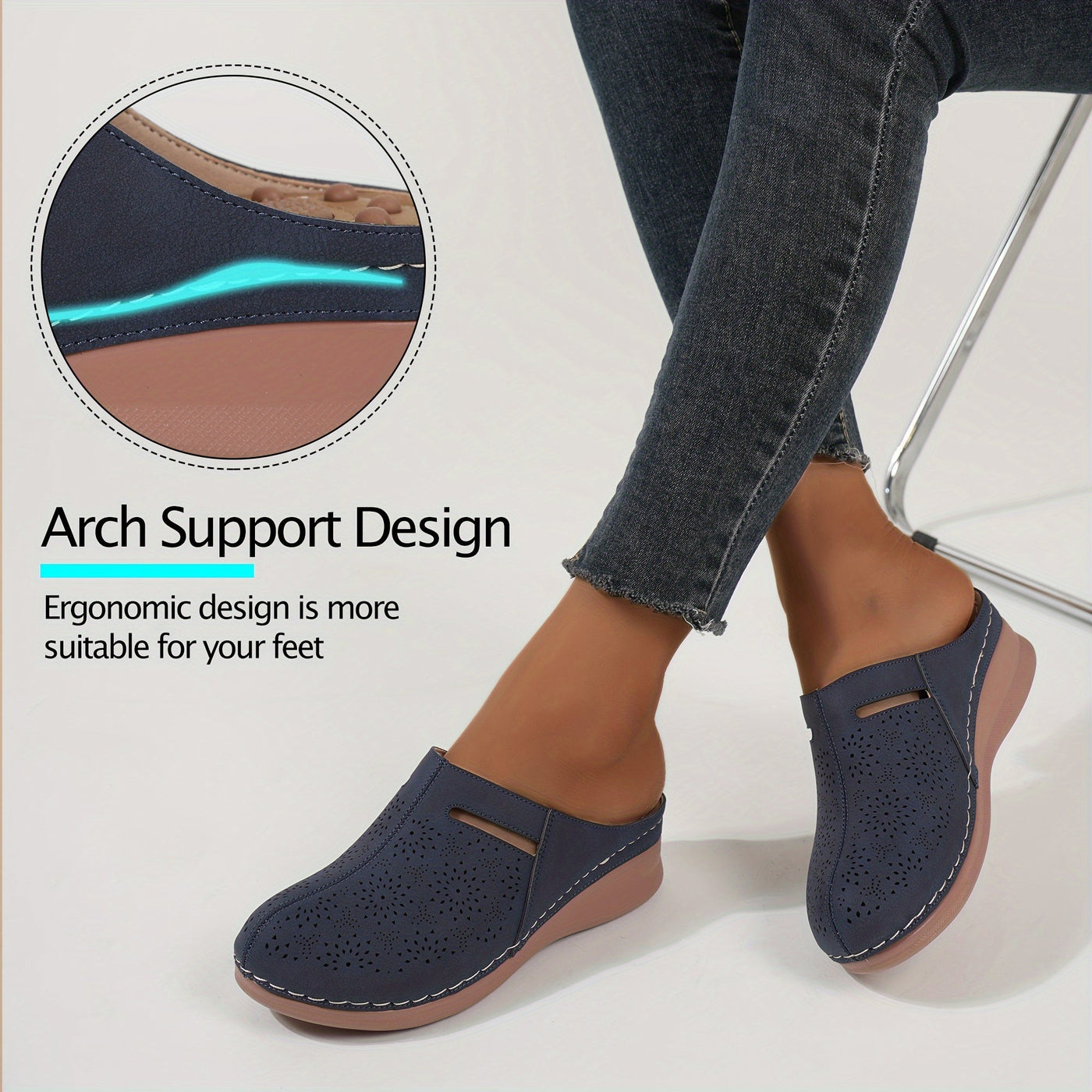 Jasmine | Women's slip-on sandals with massage insoles