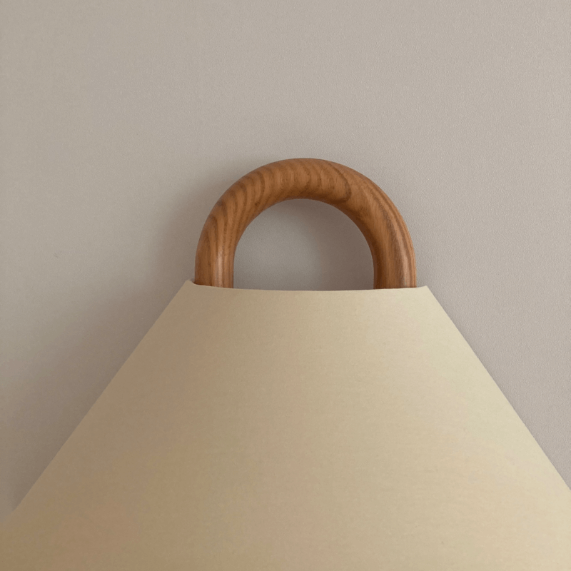 Dormen - Solid Wood Pleated Semi Circle Wall Sconce Lamp
