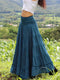 Stijlvolle maxi rok met geplooide taille