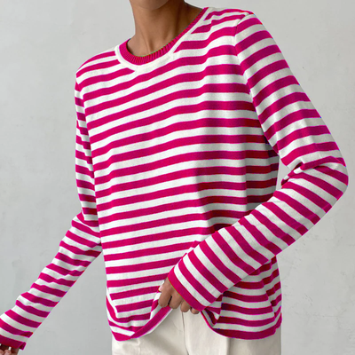 Striped Long Sleeve Sweater – Timeless and Casual