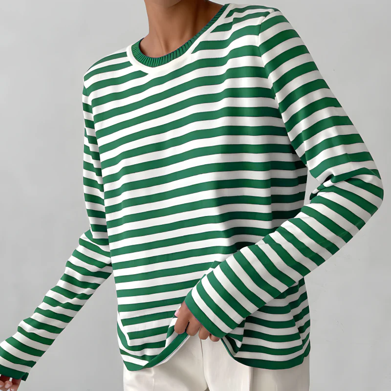 Striped Long Sleeve Sweater – Timeless and Casual