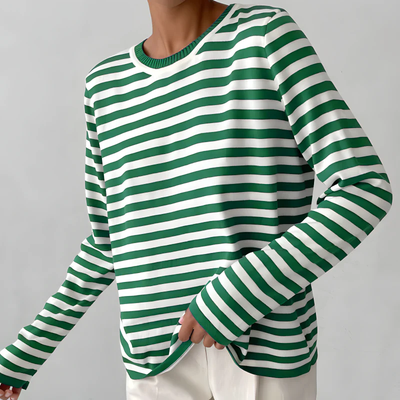 Striped Long Sleeve Sweater – Timeless and Casual