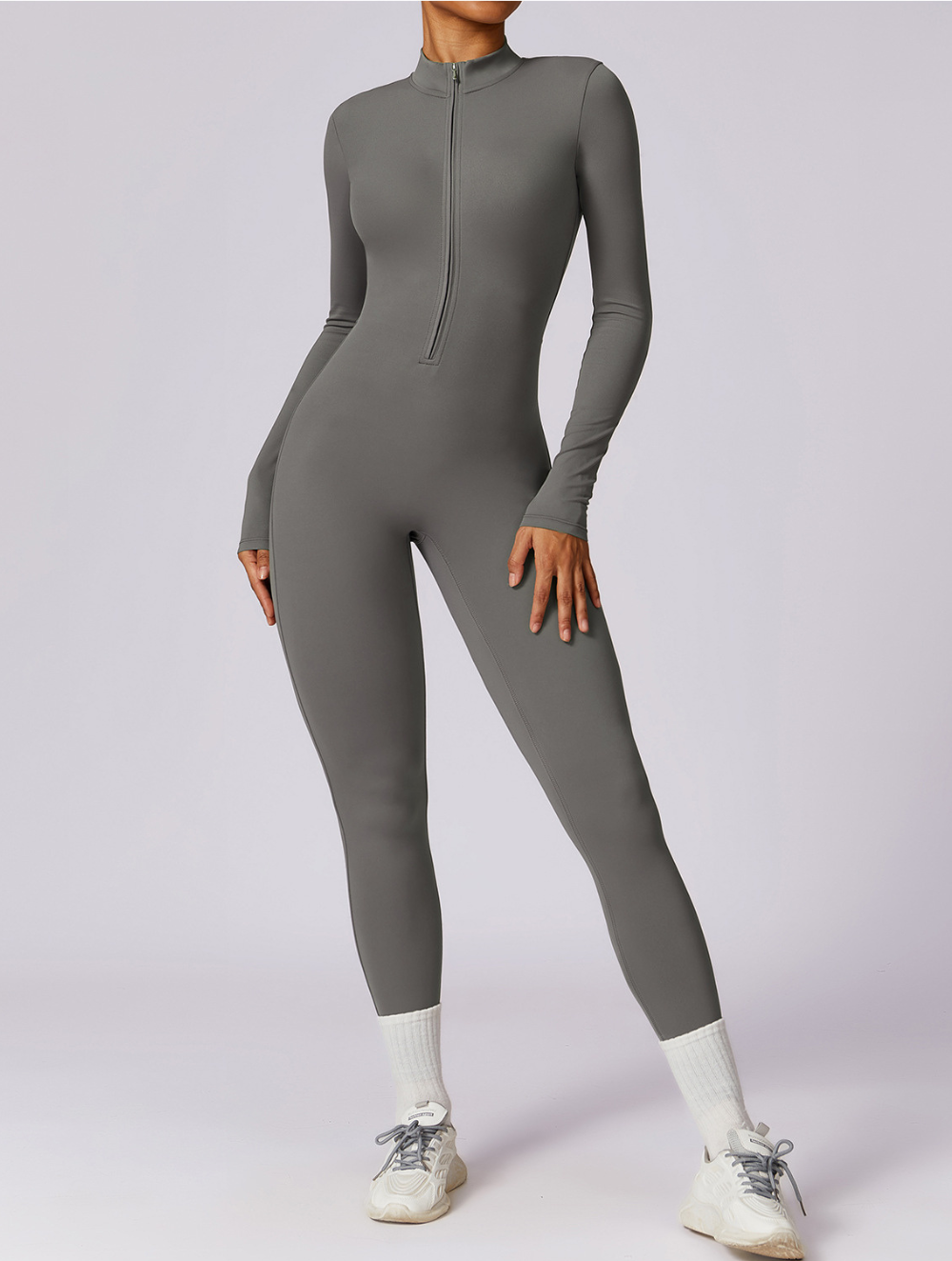 Fayenne - Shaping Yoga Fitness Jumpsuit met Lange Mouwen